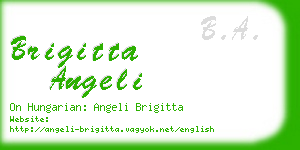 brigitta angeli business card